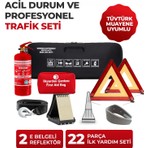 German Kupfermax 22 Parça CE ve E Belgeli Araç Muayenesine ve Yol Denetimine Uygun İlk Yardım ve Trafik Seti