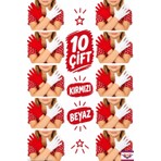Unisex 10 Çift Çocuk Bando & Pandomim & Tören & Gösteri & Merasim Eldiveni & 23 Nisan & 19 Mayıs