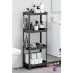 Mowo Home 4 Katlı Tekerlekli Banyo Rafı, Mutfak Rafı, Havluluk, Deterjanlık Makyaj Organizer
