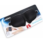 Poblex 3D Uyku Maskesi Siyah + Köpük Kulak Tıkacı