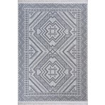 Saraz Halı Bohem Touch Serisi Çift Taraflı Dokuma Pamuklu Kilim 1701 Siyah Renkli Modern Desenli