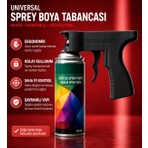 Kervandekor Universal Sprey Tetik Tabancası – Boya, Vernik ve Spreyler Için Püskürtme Aparatı