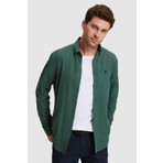 U.S. Polo Assn. Erkek Koyu Yeşil Uzun Kollu Basic Gömlek 50324708-VR079