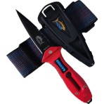 Pelajik Ranger Pro Dalış Bıçağı / Kırmızı / Kol Bandı Hediyeli
