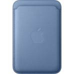 iPhone için Magsafe Özellikli Mikro Dokuma Cüzdan - Kır Çiçeği Mavisi