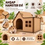 Algwood Ahşap Hamster Evi 8 Parça Mdf Hamster Yuvası 27 × 23 × 22 cm