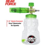 Robeve Bear Force Foam Lance Köpük Yapıcı Aparat 1l Köpük Aparatı Basınçlı Yıkama Makineleri Için Köpük Aparatı Çift Nozzle Ile Birlikte Foam Canon