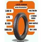 Billas LM- 3.00-12 4 KAT BL033 TUBELESS - 3 TEKER KASALI - SCOOTER -2026 - HEDİYELİ