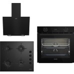 Arçelik New Black Star 3 Lü Ankastre Set 686 ( Afc 341 S - Ocd T 601-1 Es - Ade 604-1 S ) - Buhar Destekli - 3D Pişirme