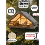 Shufa Otomatik Şişme 4 Mevsim 6 m2 Bej Renk Su Geçirmez Kamp Çadırı(Şeffaf Pencere Yok)-ZP62