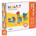 Magly Soft Bricks Yumuşak Yapı Blokları - Çocuklar İçin Renkli Esnek 42 Parça Yapı Blok Seti