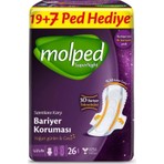 Molped Süpernight 26 Adet Uzun Süper Gece Ped Sızıntı Önleyici Teknoloji ile Gün Boyu Konfor