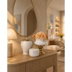 Feray Home Dekoratif - Salon Seti Beyaz Mermer Gold