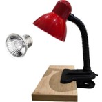 Korhan Teknik Mandallı Akrobat Lamba Tutacağı 25 W Uva/uvb Lamba Dahil (Kırmızı)