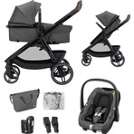 Maxi-Cosi Zelia S Trio 2 Portbebeye Dönüşebilen ve Cabriofix I-Size Ana Kucaklı 3'ü Bir Arada Seyahat Sistem Bebek Arabası Dark Grey