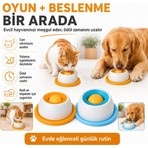 Duffa Kedi Kreması Yalama Oyuncağı , Döner Toplu Sıvı Ödül Mama Kabı, Kedi ve Köpek Için Yavaş Besleyici Slow Feeder, Kaymaz Tabanlı Interaktif Yalama Kases