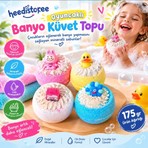Hediboom 175GR  Oyuncaklı Karışık Renkli Banyo Küvet Topu 4'lü Paket
