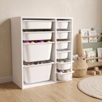 Just Home Small Duo 10 Sepetli Oyuncak Dolabı - Beyaz