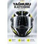 Motobros Motosiklet Kask Yağmur Kaydırıcı Hidrofobik Vizör Koruma Filmi – Su Itici Nano Kaplama Teknolojisi
