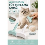 Dream Plus Kedi ve Köpekler Için Tuşlu Metal Tüy Toplama Tarağı Kısa Tüylü Uzun Tüylü Long Short Hair