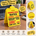 3D Baskı Answer Desk Rates Masaüstü Dekor – Eğlenceli Ofis & Çalışma Masası Süsü