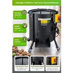 Kadıoğlu CKS80 Rendeli Mini 80 Litre Ceviz Soyma Makinesi