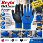 Beybi Pn3 Zebra Mavi Siyah Eldiven No:10