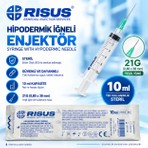 Risus Enjektör 10CC Yeşil Uçlu 100 Adet