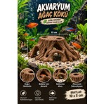 BarsDepo Akvaryum Kütük Şeklinde Saklanma Evi 10X5CM Batan Model