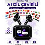 Ryan Dil Çevirici Kulaklık Anlık Çeviri Akıllı Ekranlı Yapay Zeka Destekli Gerçek Zamanlı Çeviri(Bluetooth-Kulaklık)