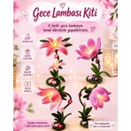 hyc heryerçiçeklenir Çan Çiçeği Gece Lambası Kit Seti,renk Pastel Pembe, Tel Şönilden Tüylü Şönil Seti