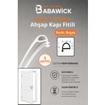 Babawick Ahşap Kapı Kasa Fitili/ Ahşap Amerikan Kapı Kasa Fitili Beyaz 10 Milim Yandan Çift Tırnaklı D Fitil