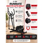 Voit V-Fit By Runmate Selesiz Manyetik Eliptik Bisiklet | Sessiz Çalışan, Elden Nabız Ölçerli