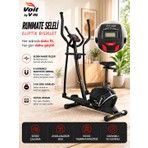 Voit V-Fit By Runmate Seleli Manyetik Eliptik Bisiklet | Sessiz Çalışan, Elden Nabız Ölçerli, Ayarlanabilir Sele