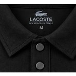 Lacoste  Polo  Çıt Çıt Kapama Siyah Dar Kesim  Uzun Kol