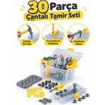 Giffy Oyuncak 30 Parça Çantalı Oyuncak Tamir Seti Çekiç Tornavida Pense Anahtar Testere Vidalama Çivi Çakma Vidalama Oyunu Çocuk Alet Seti