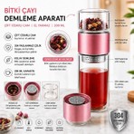 aldım geldim 200ML Çift Katlı El Yakmayan Isıyı Içinde Tutan Cam Bardak Detox Bitki Çayı Ihlamur Demliği