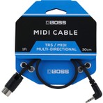 Boss Bmıdı-1-35 – 30 cm – Yer Tasarrufu Sağlayan 3,5 mm Trs 5 Pinli Mıdı Kablo Üzerinde Çok Yönlü Fişler – Boss Pedalların Kaliteli Bağlantısı
