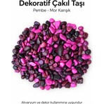 Muyu Craft Pembe Mor Karışık Akvaryum Dekoratif Çakıl Taşı 2-6 mm 500 G