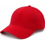 Bds Tekstil Kırmızı Düz Şapka – Ayarlanabilir Unisex Baseball Şapka