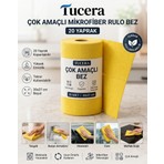 Tucera 20'li Rulo Kopar Kullan Mikrofiber Temizlik Bezi - Yıkanabilir Koku Yapmaz Çok Amaçlı 30X27 cm