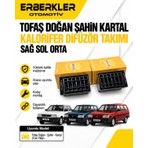 ERBERKLER Tofaş Doğan Şahin Kartal Kalorifer Difüzör Takımı Sağ Sol Orta