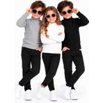Babido Ribanalı Yarım Boğazlı Unisex Erkek ve Kız Çocukboğazlı Badi 3 Renk (3ADET)
