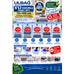 Ülbag 5' Li Büyük Boy Set  Vakumlu Hurç Yorgan Hurcu 70X100 Vakumlu Poşet