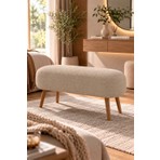 Yg Decor Lona Bukle Kumaş Modern Bench Puf Çok Amaçlı Yatak Ucu ve Antre Bankı