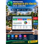 Volkan Ziraat Mühendislik Apartman Yönetimi Excel Mali Takip Dosyası | Aidat, Gelir, Gider, Borç, Alacak, Masraf, Cari Hesap ve Tahsilat Kayıt Sistemi