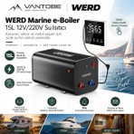 Vantobe Werd Marine E-Boıler | 12V ~ 220V Elektrikli Karavan Su Isıtıcı - 15 Litre Kapasite