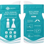 Laphrotech Acil Durum Mini Tuvalet 850 cc Tek Kullanımlık Sızdırmaz Emici Jelli Seyahat Idrar Torbası Araç Içi Trafik Kamp Karavan Uzun Yol Deprem Çantası Çocuk Yaşlı Bakım