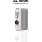 Luxell Yağlı Radyatör Elektrikli Isıtıcı Beyaz Gri 13 Dilim – LUX13-FP-WG