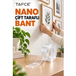 Tafce Yüksek Nano Kaliteli 2 Metre Çift Taraflı Bant Suya Dayanıklı ve Kolay Uygulama Özelliği